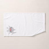 Haifisch-Design mit Monogramm Badhandtuch Set (Handtuch)