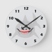 Haifisch-Design Runde Wanduhr (Vorderseite)
