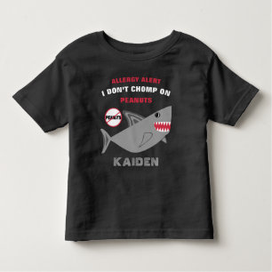Haifisch-Erdnuss-Allergie-Alarm-Shirt Kleinkind T-shirt