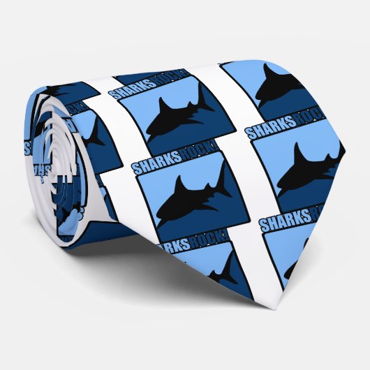 Haifisch-Felsen! Krawatte (Gerollt)