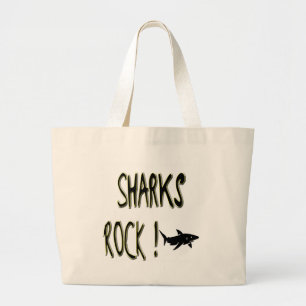 Haifisch-Felsen! Taschen-Tasche Jumbo Stoffbeutel