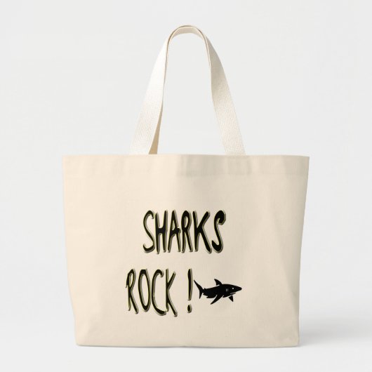 Haifisch-Felsen! Taschen-Tasche Jumbo Stoffbeutel (Vorne)