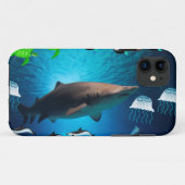 Haifisch-Fisch-Schildkröte-Delphin-tropisches Case-Mate iPhone Hülle (Rückseite (Horizontal))