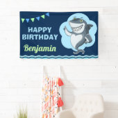 Haifisch-Geburtstagsfeier Banner (Insitu)