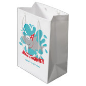 Haifisch Geburtstagsgeschenktasche Mittlere Geschenktüte (Rückseite Schrägansicht)