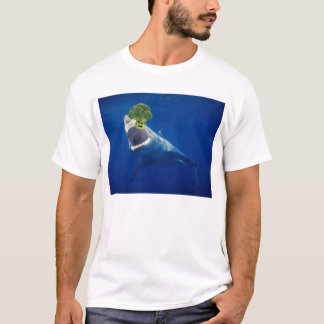Haifisch gegen Eviloccoli T-Shirt