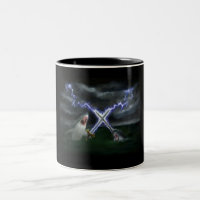 Haifisch gegen Narwhal Tasse