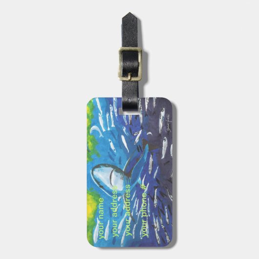 Haifisch Gepäckanhänger (Vorderseite vertikal)