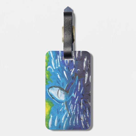 Haifisch Gepäckanhänger (Rückseite vertikal)