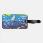 Haifisch Gepäckanhänger (Rückseite horizontal)