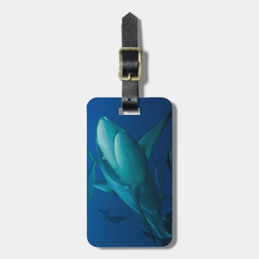 Haifisch-Gepäckanhänger Gepäckanhänger (Vorderseite vertikal)