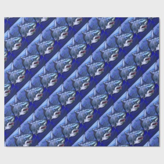 Haifisch Geschenkpapier (Flach)