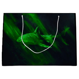 Haifisch Grün Große Geschenktüte