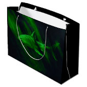 Haifisch Grün Große Geschenktüte (Rückseite Schrägansicht)