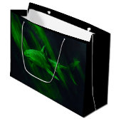 Haifisch Grün Große Geschenktüte (Vorderseite Schrägansicht)