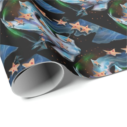 Haifisch-Hammerhai Geschenkpapier (Rolleneckpunkt)