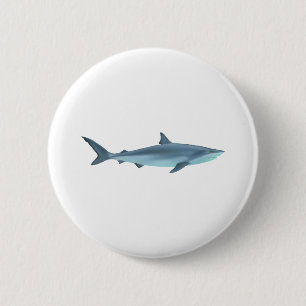 Haifisch-Illustration Button