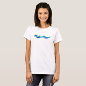 Haifisch im Wasser T-Shirt (Vorne ganz)