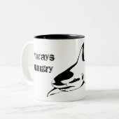Haifisch - immer hungrig zweifarbige tasse (Vorderseite Links)