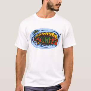 Haifisch-Jäger-Graffiti-Kunst T-Shirt