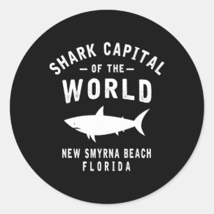 Haifisch-Katal Der Welt - New Smyrna Beach Fl-Spaß Runder Aufkleber