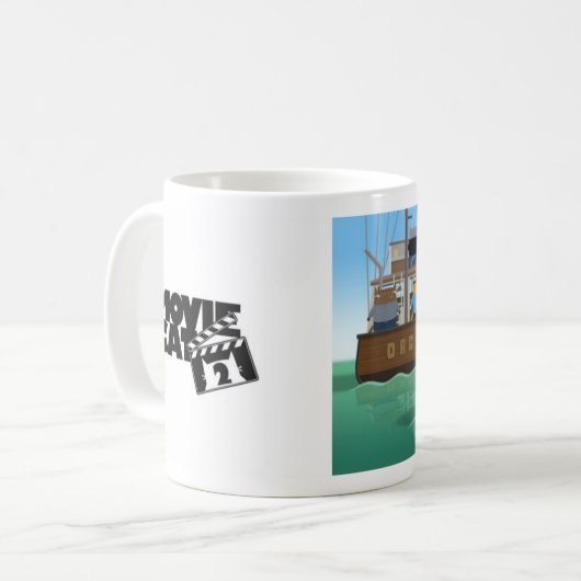 Haifisch-Katzen Kaffeetasse (Vorderseite Links)