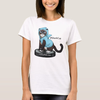 Haifisch-Katzen-T - Shirt glückliche