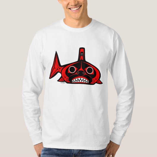 Haifisch-lang Sleeved T-Shirt (Vorderseite)