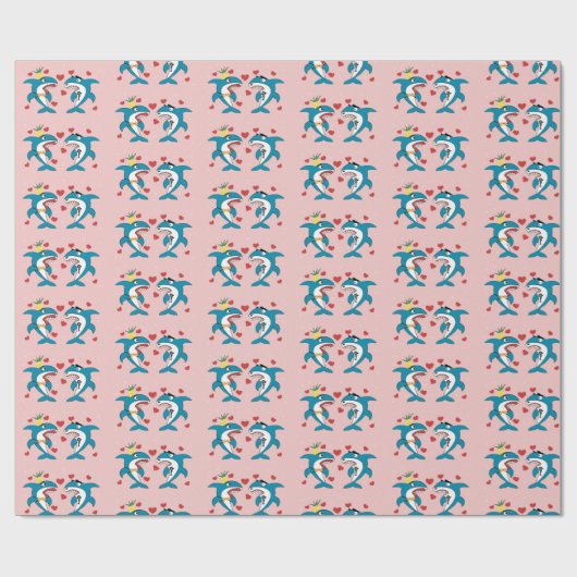 Haifisch-Liebe Geschenkpapier (Flach)