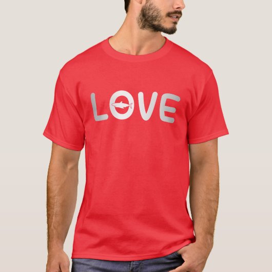 Haifisch Liebe lustig T-Shirt (Vorderseite)