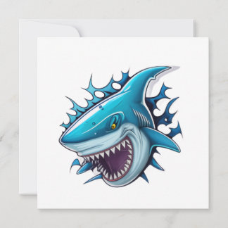 Haifisch-Logo-T-Shirt Einladung