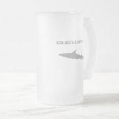 Haifisch Mattglas Bierglas (VorderseiteRechts)