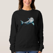 Haifisch mit Inschrift Sweatshirt (Vorderseite)