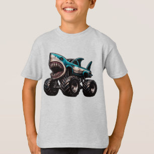 Haifisch-Monstertruck T-Shirt