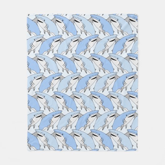Haifisch-Muster-Fleecedecken Fleecedecke (Vorderseite)