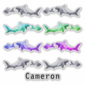 Haifisch nach dem kleineren Fish Clay-Muster Name  Aufkleber (Vorderseite)