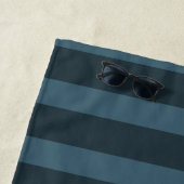 Haifisch-Namensjungen-blaues gestreiftes Strandtuch (Beispiel)