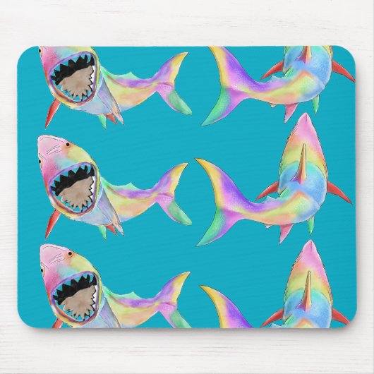 Haifisch-Ozean-Kunst Mousepad (Vorne)