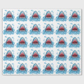 Haifisch-Packpapier Geschenkpapier (Flach)