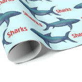 Haifisch-Packpapier Geschenkpapier (Rolleneckpunkt)