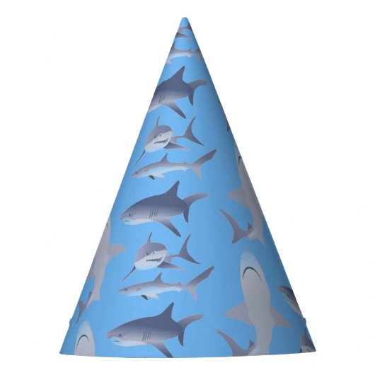 Haifisch-Party-Hut Partyhütchen (Vorderseite)