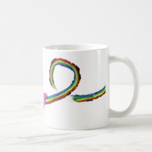Haifisch-Regenbogen Wurf-oben Kaffeetasse