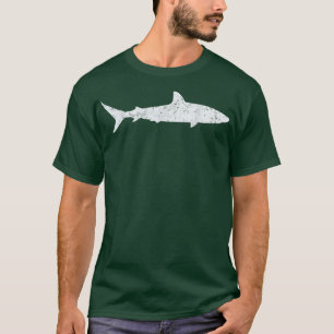 Haifisch Retro Vintag70er Störendes Rücken-T-Shirt T-Shirt