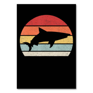 Haifisch Retro Vintage Geschenke Tischnummer