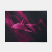 Haifisch Rosa 18 x 24 Fußmatte (Vorderseite)