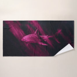 Haifisch Rosa 30 X 60 Badetuch Badehandtuch