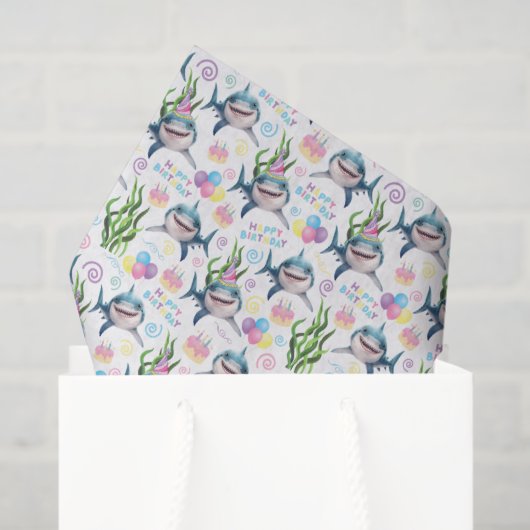 Haifisch-Seidenpapier Seidenpapier (Geschenk Tasche)