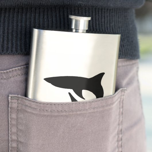 Haifisch-Silhouette Flachmann (Beispiel)