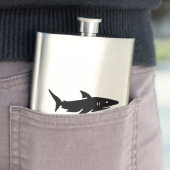 Haifisch-Silhouette Flachmann (Beispiel)