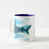 Haifisch-Silhouette Tasse (Vorderseite Links)